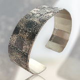 "Angular and Organic Squares" Stunning Sterling Unisex Cuff