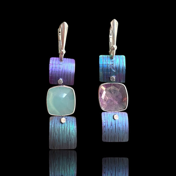 DianaHDesigns One of a Kind Lightweight Titanium Art Jewelry Earrings