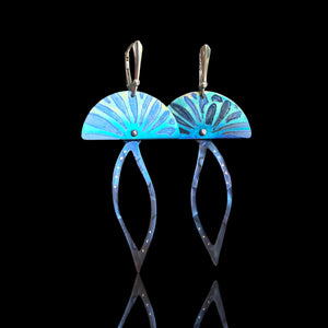 One of a Kind Titanium Earrings – Kinetic Art to Wear by Diana Hirschhorn
