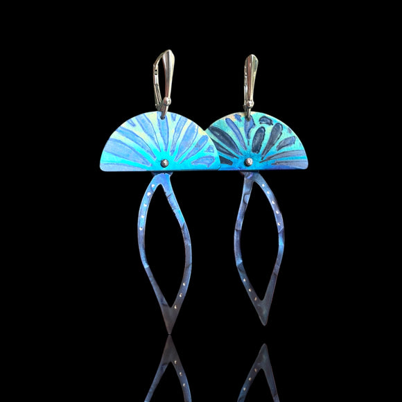 One of a Kind Titanium Earrings – Kinetic Art to Wear by Diana Hirschhorn