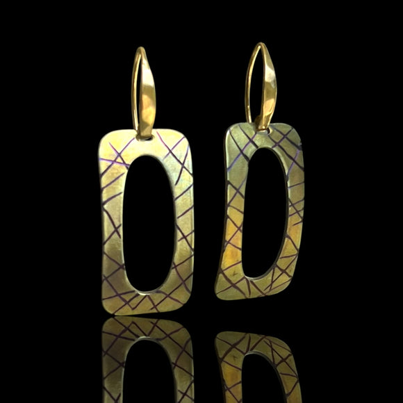 Lightweight Titanium Dangle Earrings – Unique Modern Handmade Jewelry