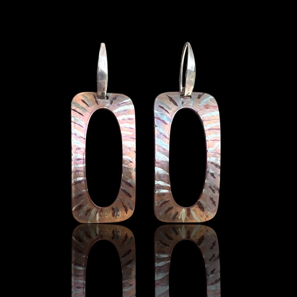 Contemporary Titanium Statement Earrings Lightweight Modern Art to Wear