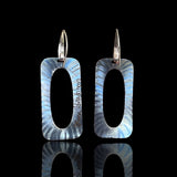 Modern Titanium Earrings – Anodized Blue Statement Jewelry, Lightweight Dangles