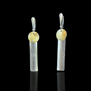 Gold & Silver Dangle Earrings – Handmade Contemporary Statement Jewelry