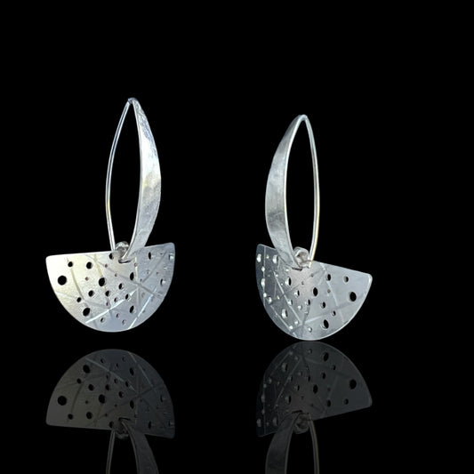 Stainless Half-Moon Earrings – Handmade by Diana Hirschhorn