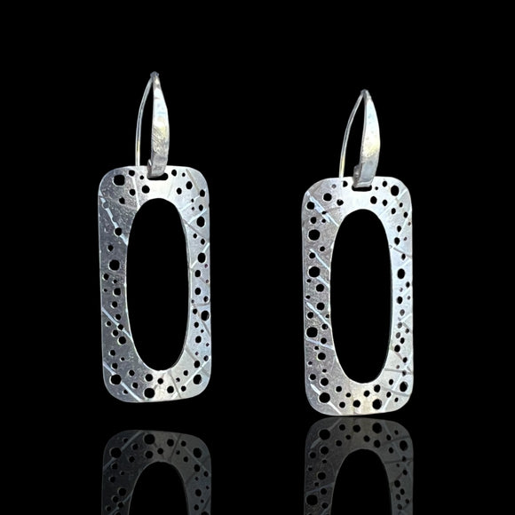 Contemporary Open Rectangle Earrings Handmade by DianaHDesigns