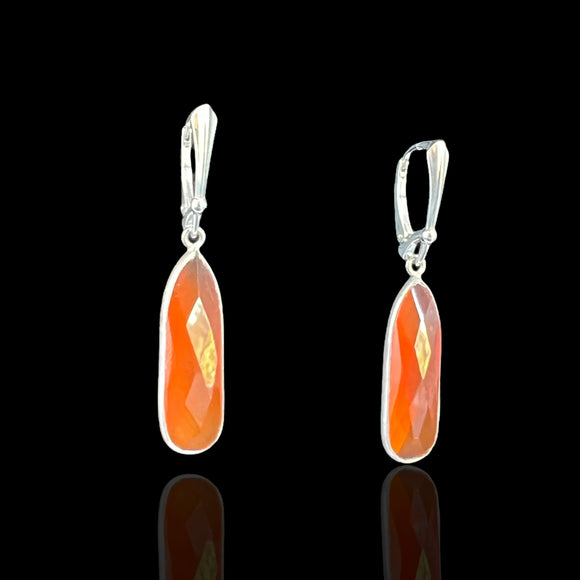 Simple and Elegant Red Onyx Earrings – Diana Hirschhorn Modern Design