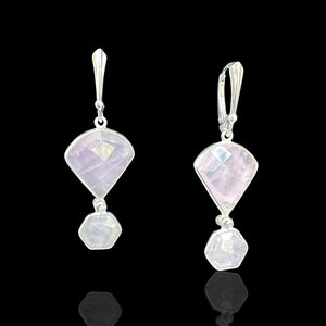 Blush Pink Rose Quartz Earrings – Modern Gemstone Jewelry