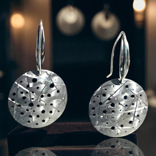 Celestial Vibe Disc Dangles – Diana Hirschhorn Handmade Art Jewelry