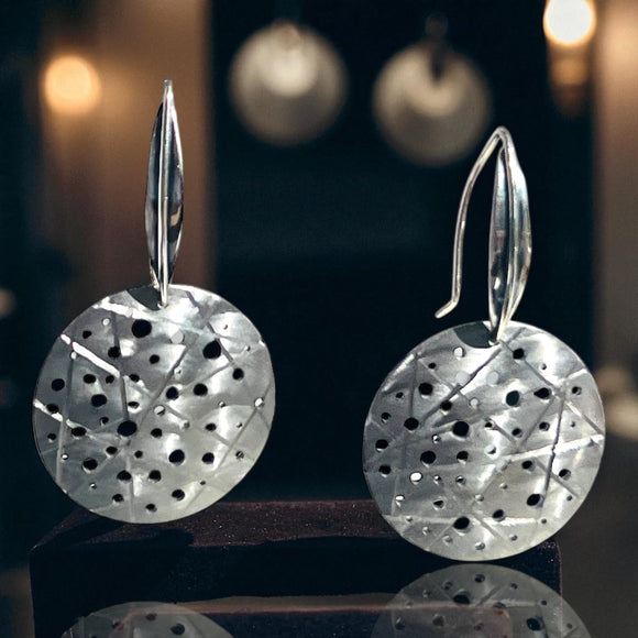 Celestial Vibe Disc Dangles – Diana Hirschhorn Handmade Art Jewelry