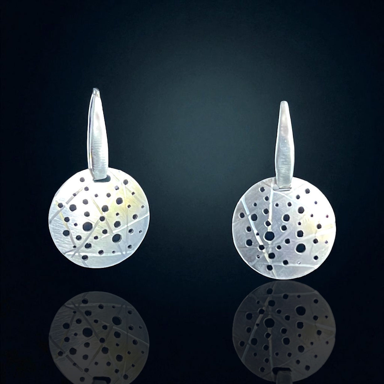 Handmade Stainless Kinetic Circle Earrings – Diana Hirschhorn Art Jewelry
