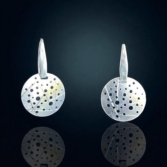 Small Handmade Kinetic Circle Earrings – Diana Hirschhorn Art Jewelry