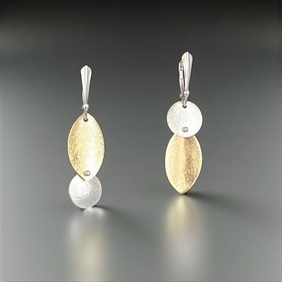 Organic Silver and Gold Leaf Dangles