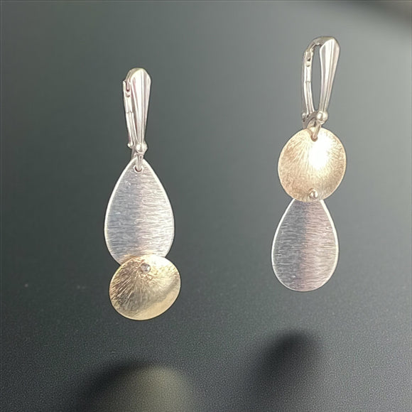 Teardrop Mixed Metal Dangles
