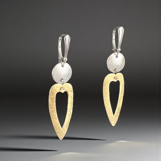 Heart-Shaped Mixed Metal Dangles