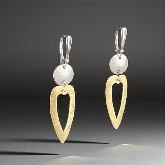 Heart-Shaped Mixed Metal Dangles