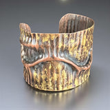 Lush Golden Corduroy...24K gold gilded copper cuff
