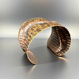 Lush Golden Corduroy...24K gold gilded copper cuff