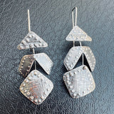 Contemporary and fun silver dangles