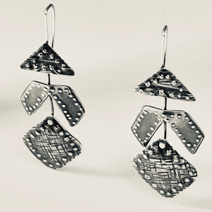 Contemporary and fun silver dangles