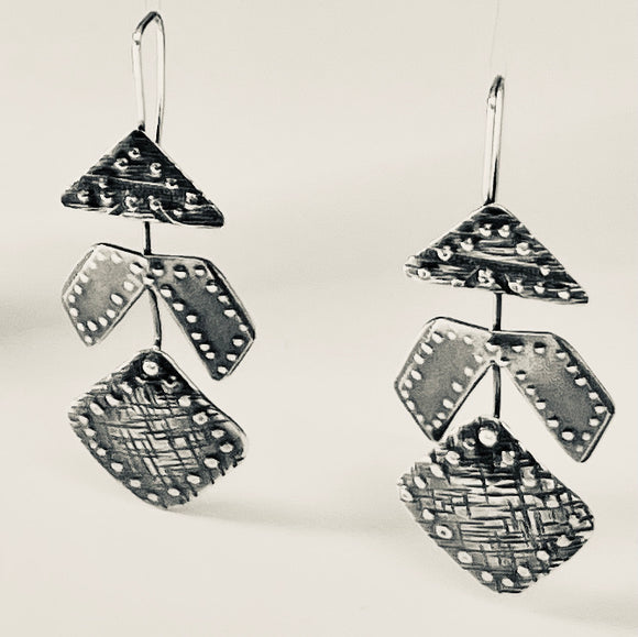 Contemporary and fun silver dangles