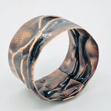 Riveting and curvy 2...fold formed copper bangle bracelet