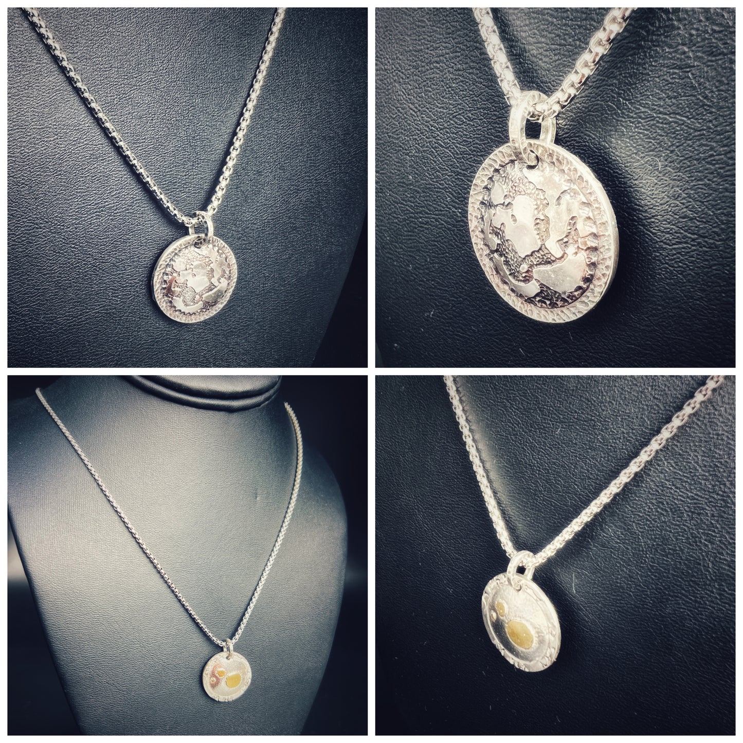 Minimalist and Reversible...24K on Silver necklace