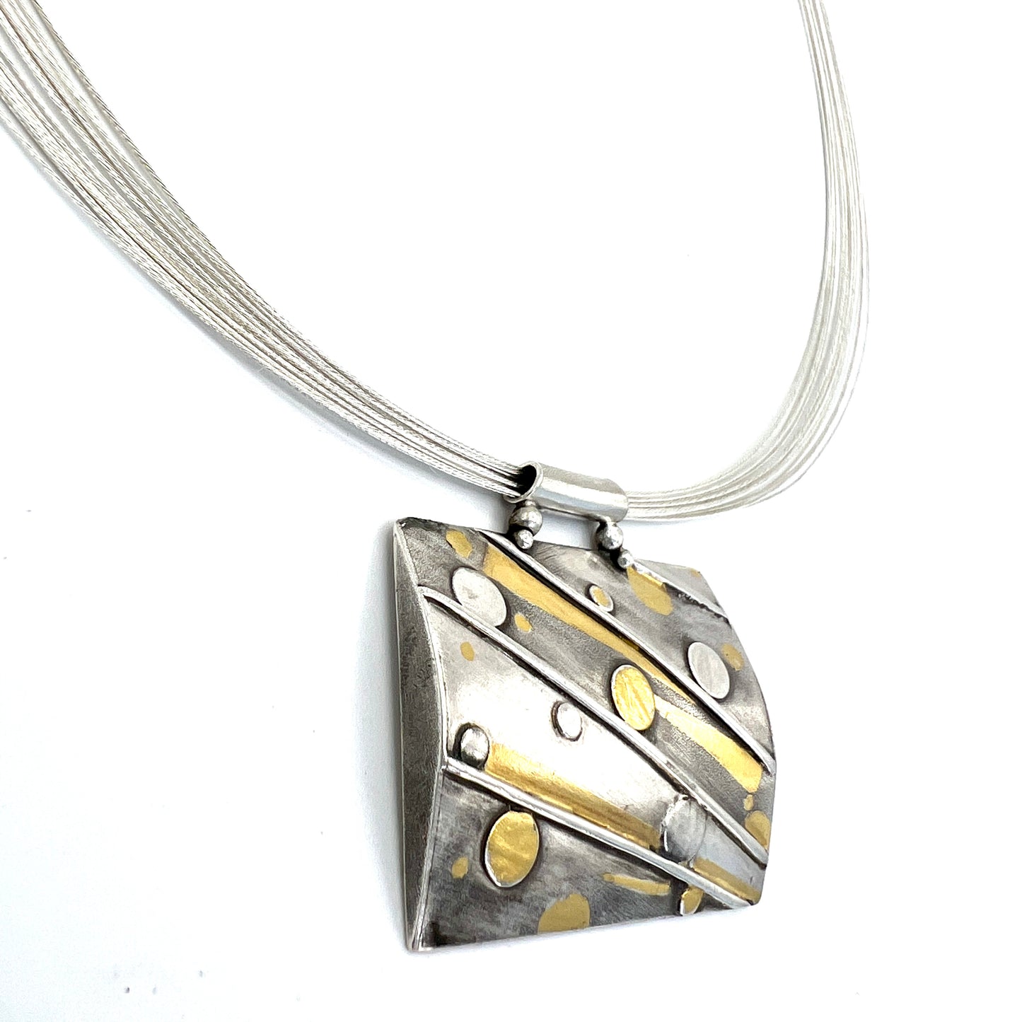 Shooting Star Celestial Necklace 24k Gold and Silver