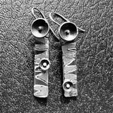 "It's a Jungle Out There 2"....contemporary steel, fine silver dangles