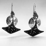 "Starry, starry night"...contemporary steel, sterling and fine silver dangles