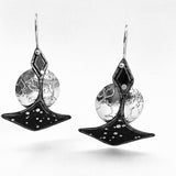 "Starry, starry night"...contemporary steel, sterling and fine silver dangles