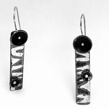 "It's a Jungle Out There 2"....contemporary steel, fine silver dangles