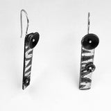 "It's a Jungle Out There 2"....contemporary steel, fine silver dangles