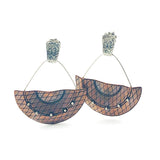 Modern & geometric copper earrings have incredible texture and dimension!