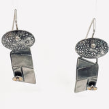 "Rectangular and Architectural"...Unusual, Fun Sterling/24K Earrings