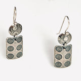 "Polka Dot Dominoes"...sterling silver dangle earrings