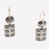 "Polka Dot Dominoes"...sterling silver dangle earrings