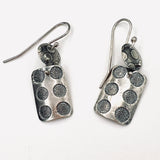 "Polka Dot Dominoes"...sterling silver dangle earrings