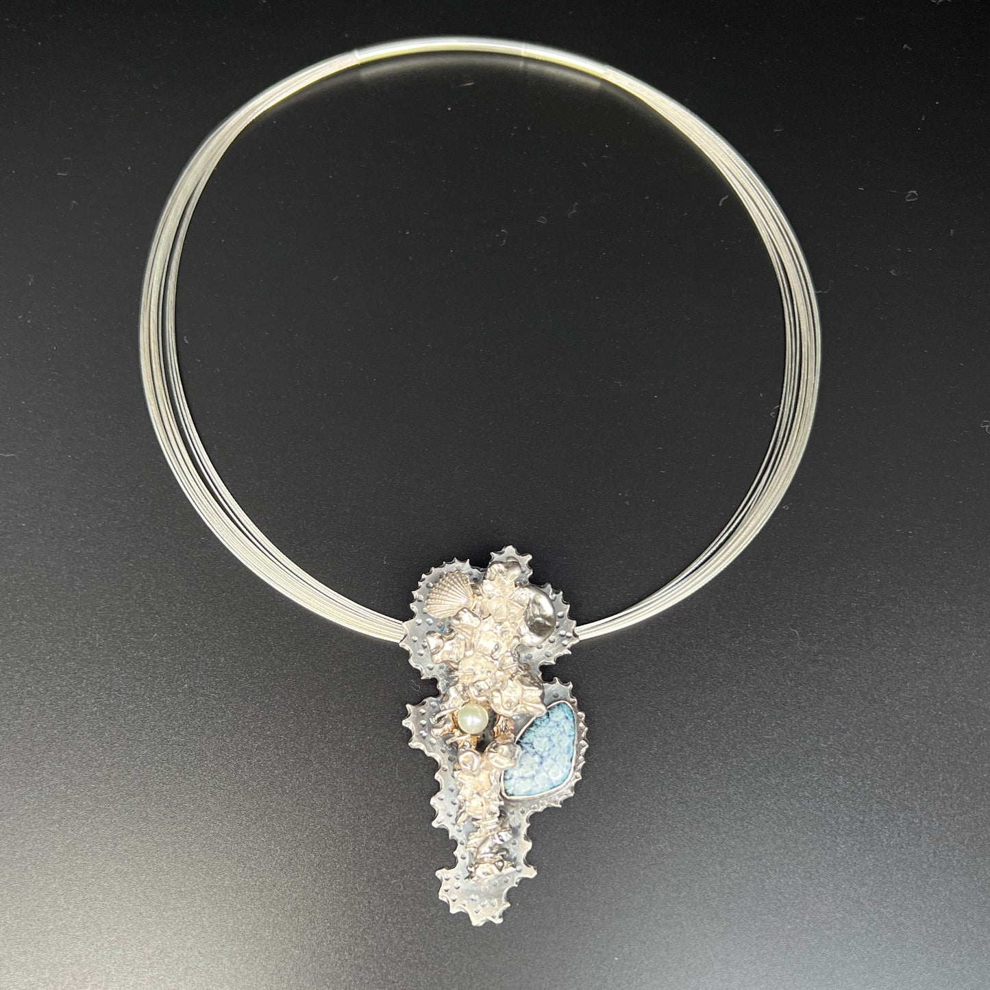 "Coral Reef"...Vitreous Enamel Necklace