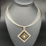 "Contemporary and Geometric"...Fused Glass Necklace