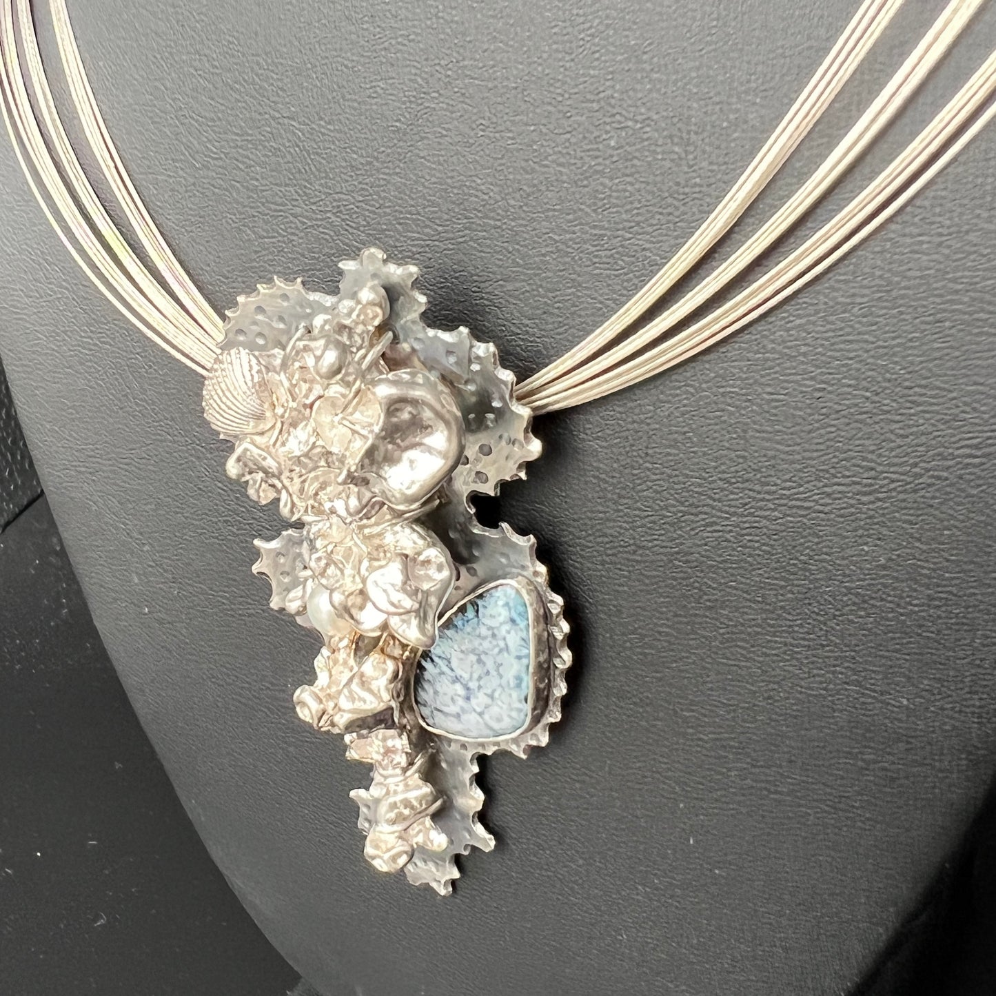 "Coral Reef"...Vitreous Enamel Necklace