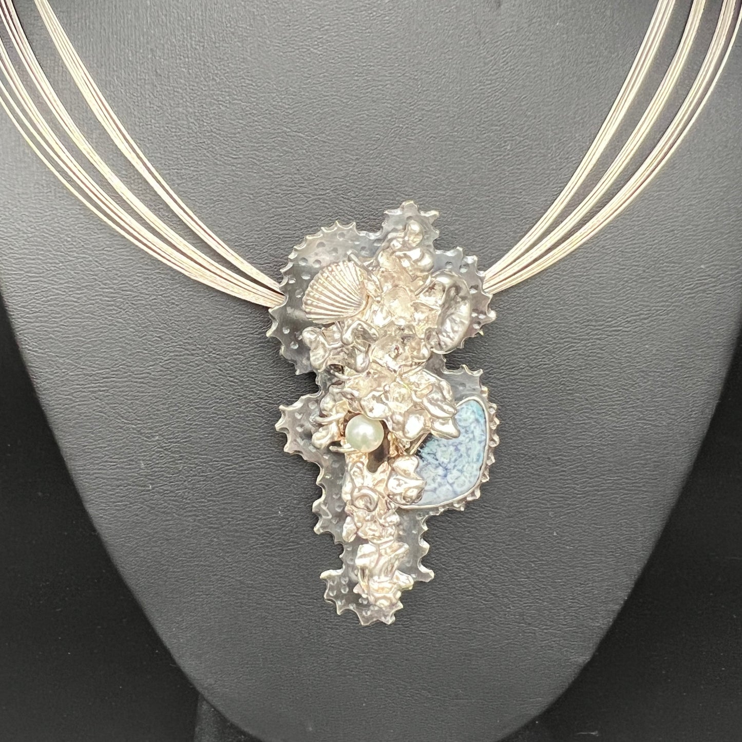 "Coral Reef"...Vitreous Enamel Necklace