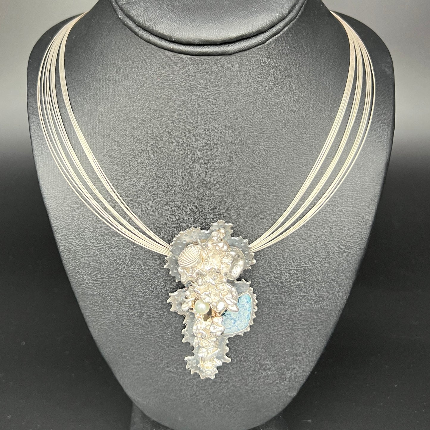 "Coral Reef"...Vitreous Enamel Necklace