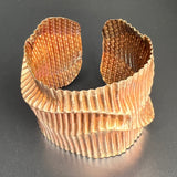 Lush Golden Corduroy 3...wide unisex copper cuff