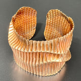 Lush Golden Corduroy 3...wide unisex copper cuff