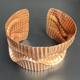 Lush Golden Corduroy 2...wide unisex copper cuff