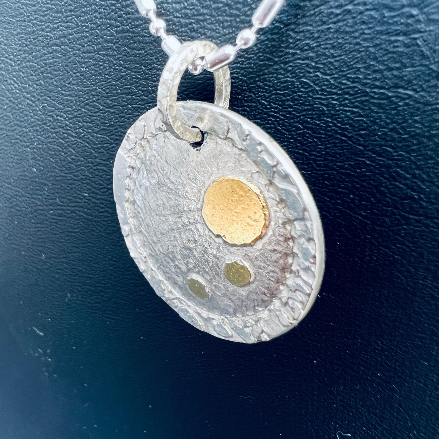 Reversible and Fun...24K on Silver necklace