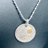 Reversible and Fun...24K on Silver necklace