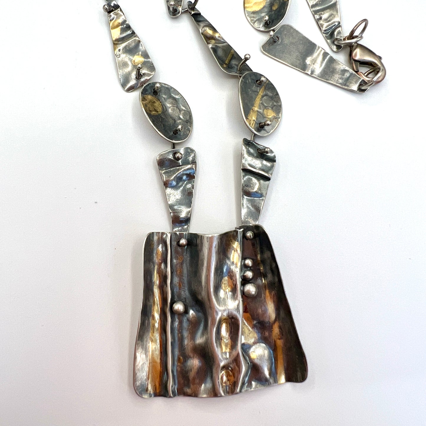 Fold Formed Necklace....24k gold on sterling
