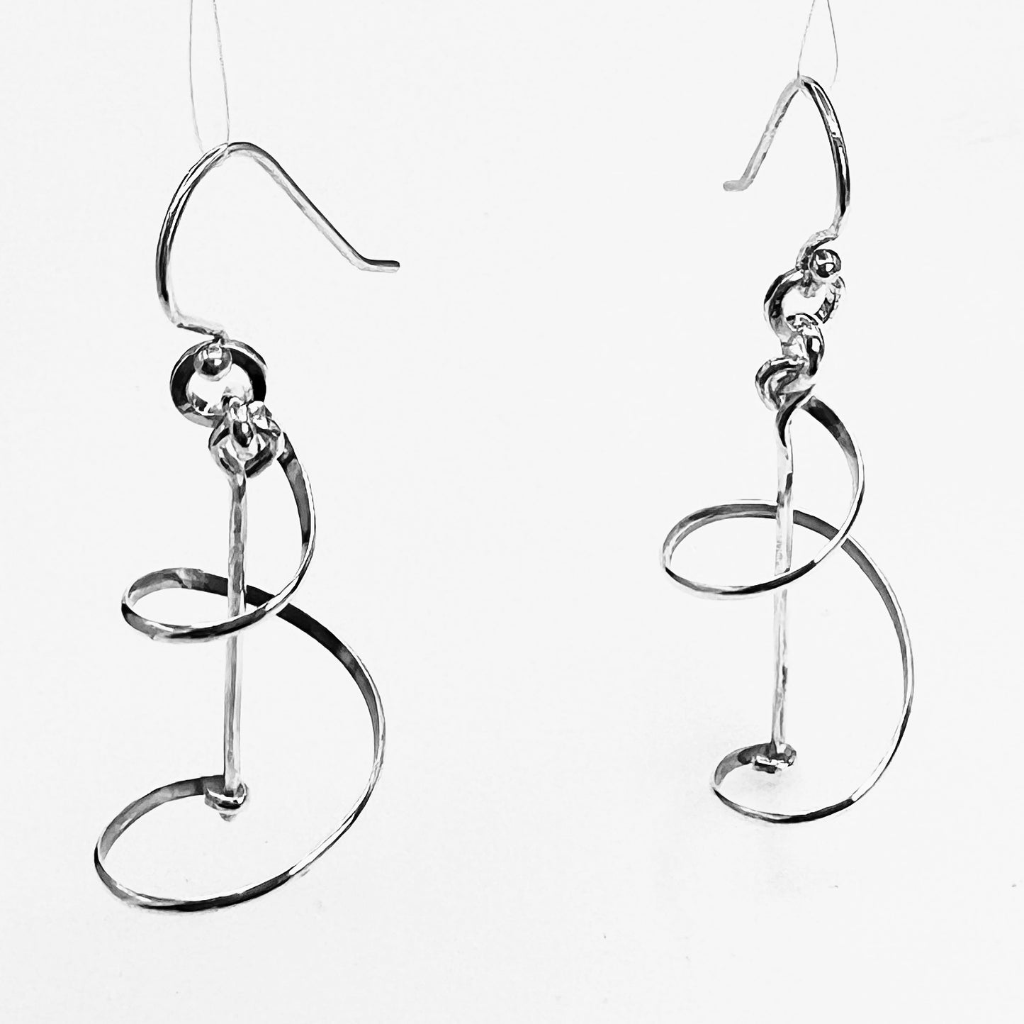 Wiry and Fun 3...Sterling Silver Dangle Earrings